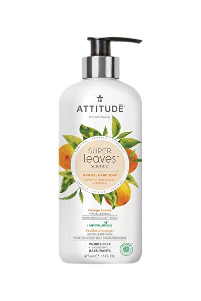 Attitude Liquid hand soap made from orange leaves, Attitude Super Leaves, 473 ml
