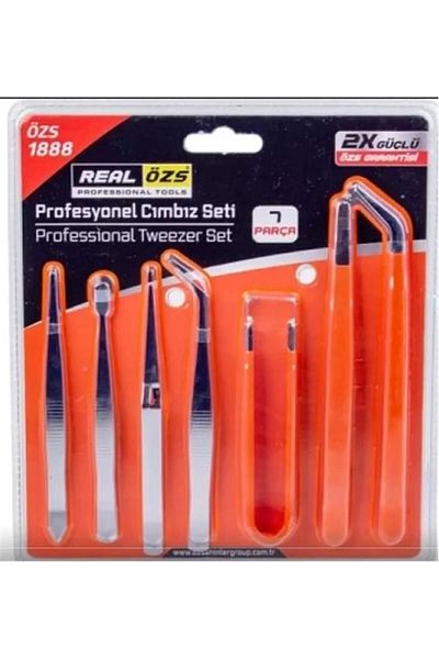 Real Özs Professional Tweezers Set 7 Pieces