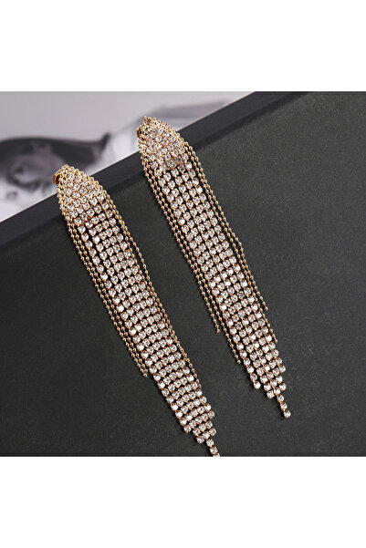 Choice GoldenWhite 2PC Women's Fashion Copper Claw Chain Long Tassel Earrings...