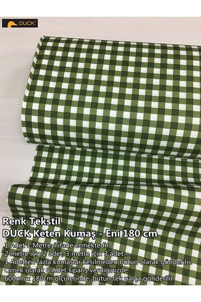 Renk Tekstil Λινό ύφασμα με μοτίβο Gingham - (1,2 cm τετράγωνα)
