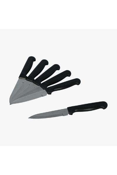 Professional 6-Pieces Mini Cook Knife Set Black and Silver