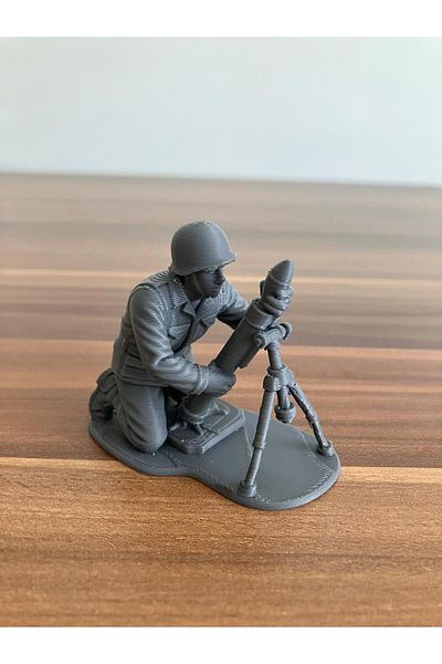 genomera Soldier Toy Set 9 Pieces Gray