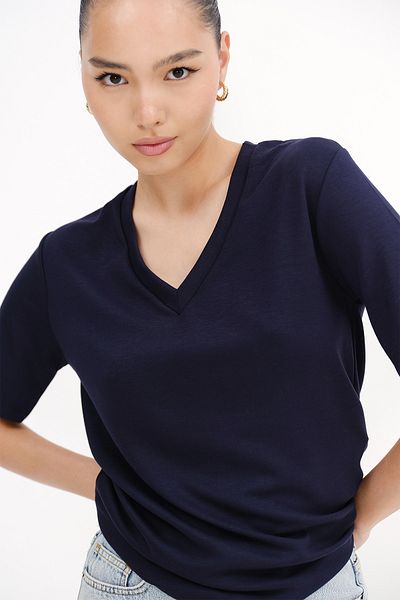Addax V-Neck Basic T-Shirt P4380