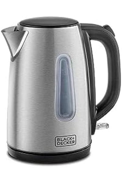 Blackdekor BLACK+DECKER Cordless Electric Kettle, 2200W Power, 1.7L, with Water-Level Indicator, Removable Filt