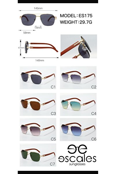 Escales Unisex Uv-400 Protection Sunglasses