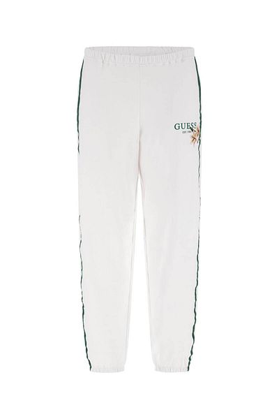 Guess Jogger alb brodat cu flori Zoey pentru damă
