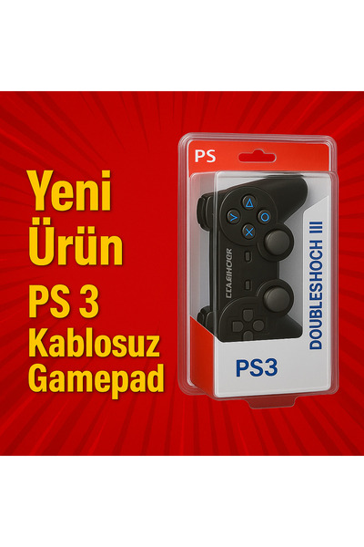 Platoon PS3 Uyumlu Kablosuz Gamepad - DoubleShock III Titreşimli Oyun Kolu