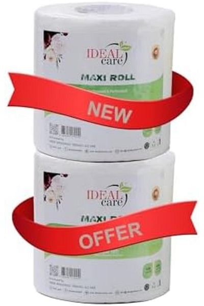 Ideal Pack Maxi Roll Tissue 2-Pack – Jumbo Paper Towel Roll Combo, 2-Ply Highly Absorbent Kitchen Tissue Roll