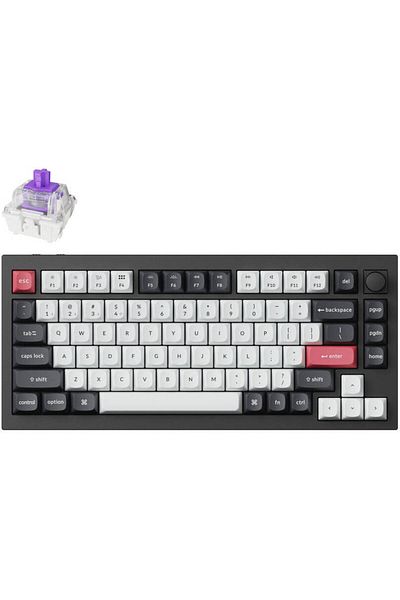 Keychron Q1 HE QMK Wireless Mechanical Keyboard, Gateron Double-Rail Magnetic Nebula Switches, Fully