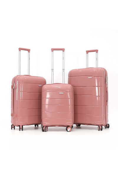 Capital 3-Piece Hard-Side Polypropylene Luggage Set – Lightweight, Durable, Spinner Trolley