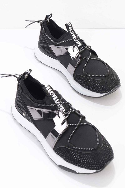 Bambi Black Platinum Mirror Women's Sneaker K01662000509
