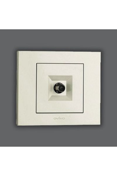 OVİVO Grano White Tv Socket F Connector Single (Product Is Without Frame)
