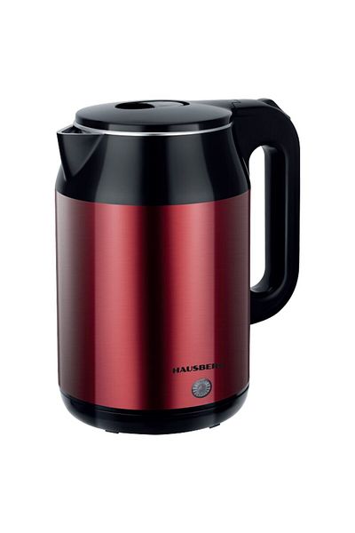 Hausberg Ηλεκτρικός βραστήρας HB-3623RS, 1800W, χωρητικότητα 2,2L, αυτόματη απενεργοποίηση, κόκκινο-μαύρο