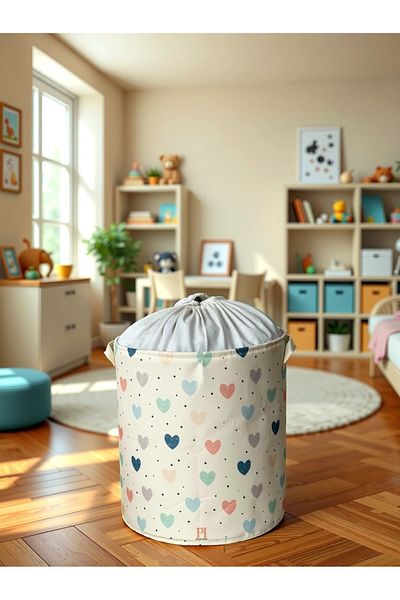 HomyJRs Health Mesh Multi-Purpose Toy Storage Box Laundry Basket Folding Organizer Basket 37X40
