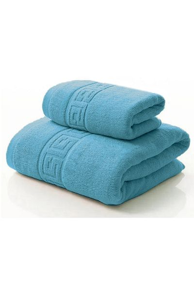 OEM Set 2 Prosoape de baie Bumbac calitate Premium, 50X90 cm, 70x140 cm, Turcoaz