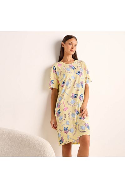 FAV All-Over Stitch and Angel Print Sleepshirt