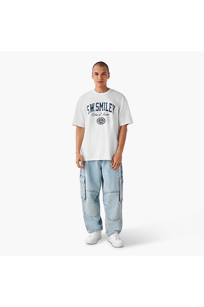 SP Characters Printed Crew Neck T-shirt with Short Sleeves