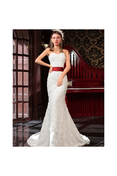 OEM Rochie de mireasa sirena cu trandafiri 3D