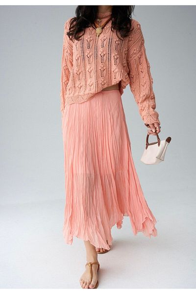 Hot Chiffon Asymmetrical Skirt