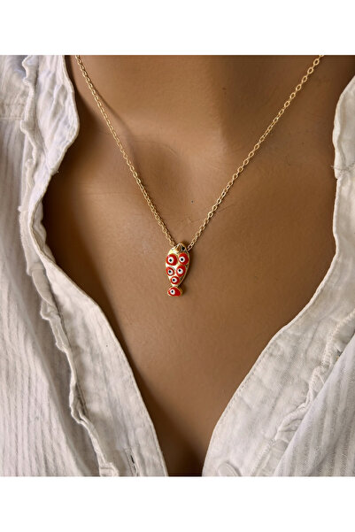 Home Minik Mineli Balık Zincir Kolye