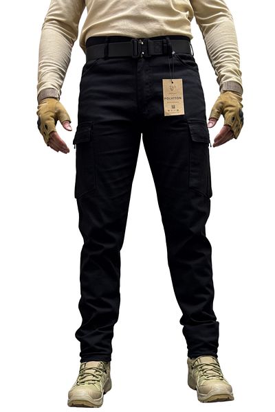 Polviton Men's Cargo Pants Tactical Combat Side Pockets