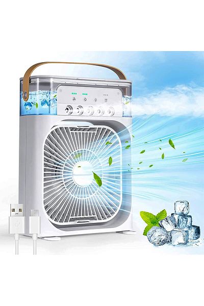 Naimeed Company 5-in-1 fan, humidification, aromatization, Naimeed D5120, USB power supply, 203x88x265mm,740g, White