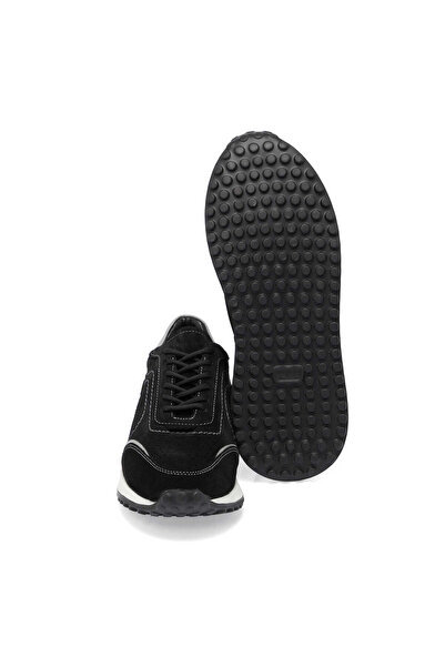Tergan Siyah Hakiki Süet Deri Erkek Sneaker - E24I1AY56709-A01