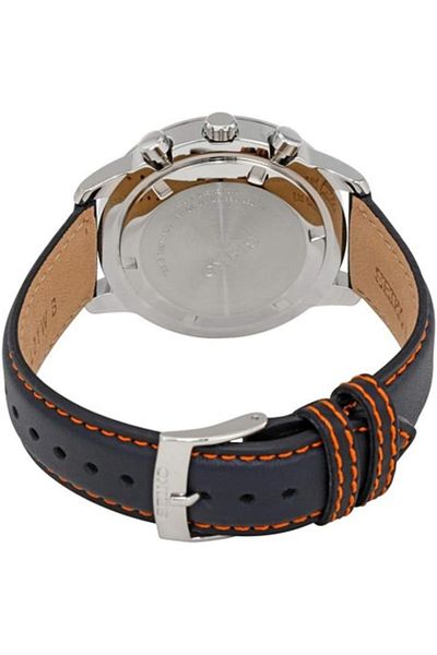 Seiko Seiko Men's Watch with White Dial and Leather Strap - SSB209P1