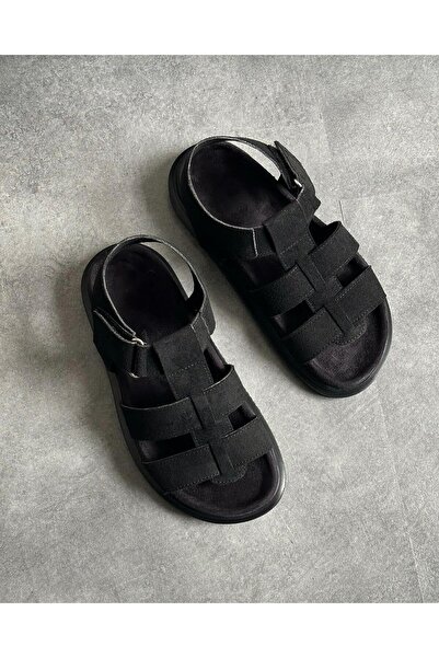 Zuum Γυναικεία σανδάλια Kayra - Μαύρο σουέντ