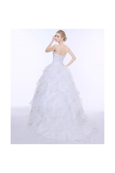 OEM White princess style wedding dress