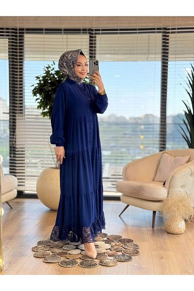 ALANURMODA Guipure Detailed Dress