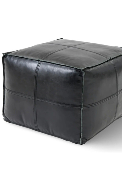DeccoStil Tako %100 Hakiki Deri Puf - 45x45x45 cm