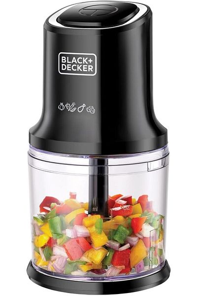Blackdekor BLACK+DECKER Vertical Chopper, 500W, 4 Durable Stainless Steel Blades, 500ml Working Capacity Bowl,