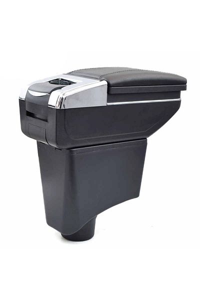 AVR AVR® armrest for Dacia Logan / Sandero (09.2004-2017) model 6H, black, eco-leather