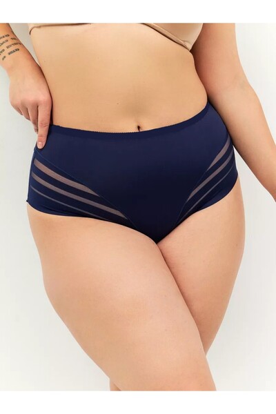 MİSTİRİK Paranto Model Full Recovery Curve Model Non-Marking Relaxed Panties Navy Blue Color