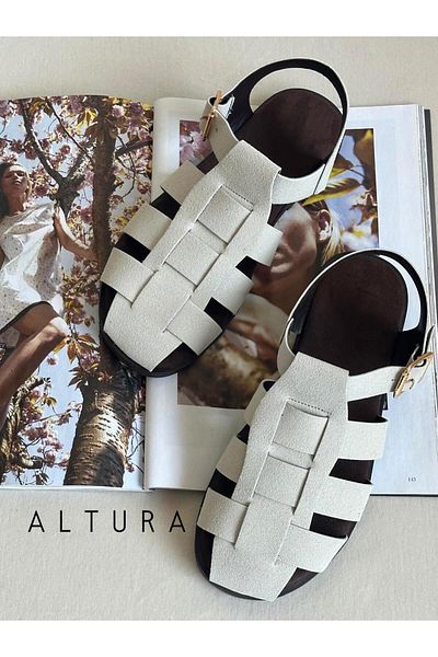 Zuum Altura Caged Women's Sandals - Stone Gray Suede