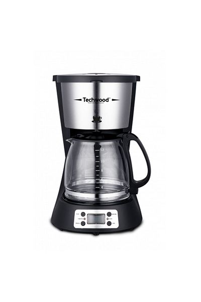Techwood Kávovar TCA-1296, programovatelný, 1,5 l, 1000 W, udržování teploty, nerezová ocel