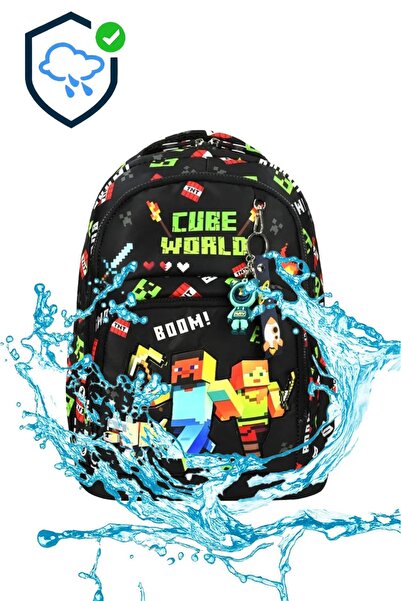 great bags Erkek Çocuk Ortopedik Su Geçirmez Ilkokul Sırt Çantası Termal Beslenme Kalemlik Anahtarlı