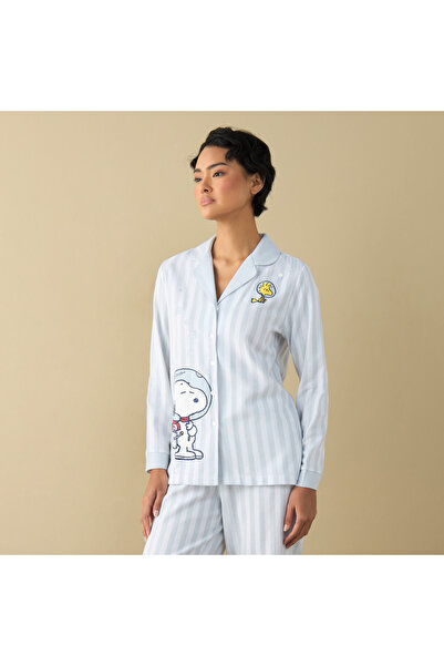 FAV Snoopy Dog Print Long Sleeved Shirt and Pyjama Set