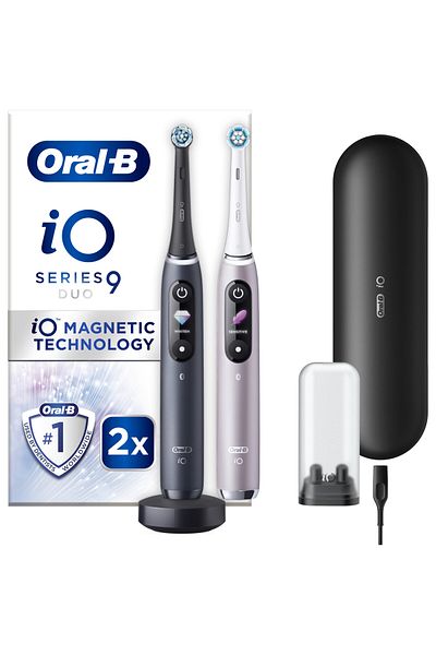 Oral-B Set de 2 periuțe de dinți electrice Oral-B iO9 cu tehnologie magnetică și micro-vibrații