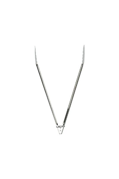 Chef Craft Stainless Steel Clam Shell Food Service Tong with Sliding Ring Silver 16inch