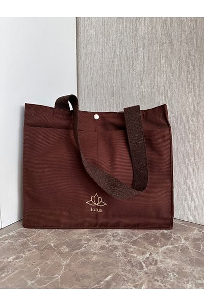 LTS bag Linen Shoulder Bag [Brown]