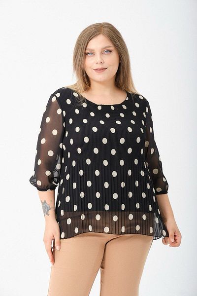 BRUGGE Gamze Fashion Boutique Plus Size Pleat Detail Bluz