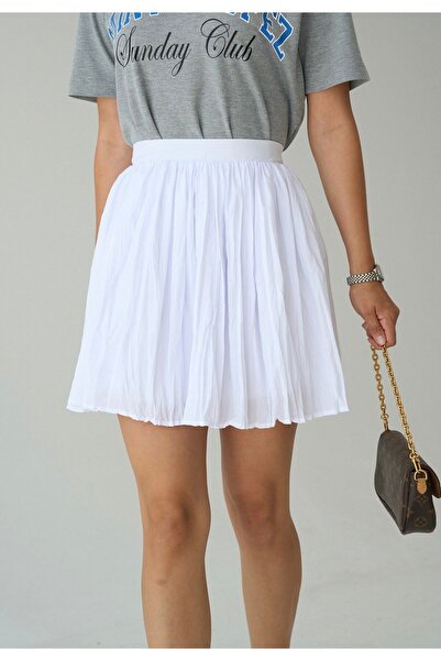 Serpirella Butik Πλισέ κοντή φούστα