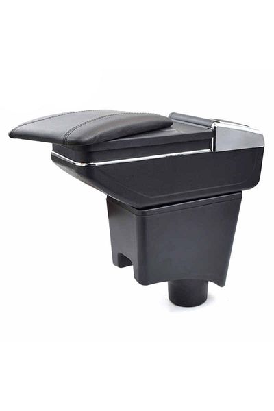 AVR AVR® armrest for Dacia Logan / Sandero (09.2004-2017) model 6H, black, eco-leather