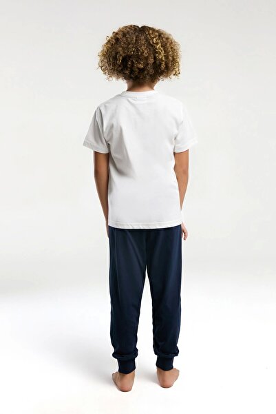 U.S. Polo Assn. Erkek Çocuk Beyaz Kısa Kol Pijama Takım