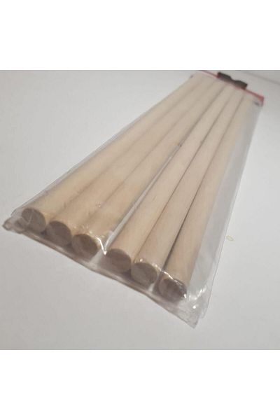 daço Daco Wood Chopsticks, 6 Pieces/Set, 9mm x 30 cm, Natur