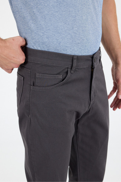 Rodi Men's Regular Fit Gabardine 98% Cotton 2% Elastane Comfortable Casual Classic Straight Cut Trousers 1162