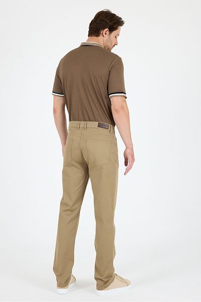 Rodi Men's Regular Fit Gabardine 98% Cotton 2% Elastane Comfortable Casual Classic Straight Cut Trousers 1162