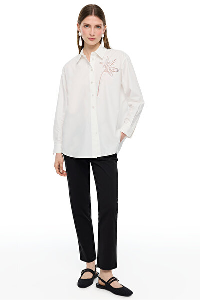 Perspective White Bowens Regular Fit Long Sleeve Shirt